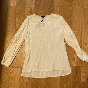 Gorgeous, original  white blouse for any occasion. Made by Massimo Dutti.